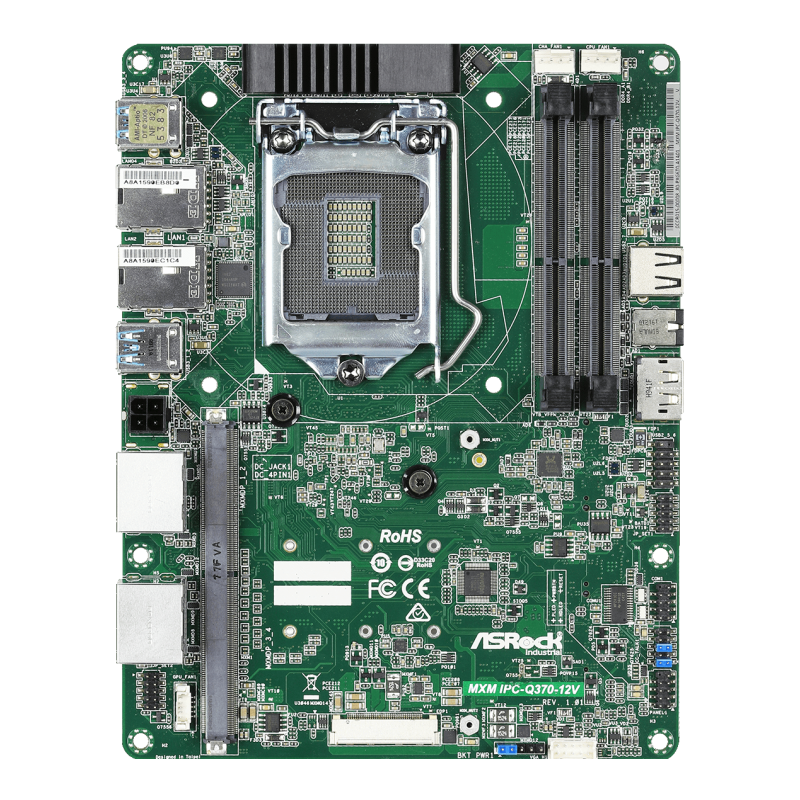  Industrial Motherboards , Micro-STX - MXM IPC-Q370-12V